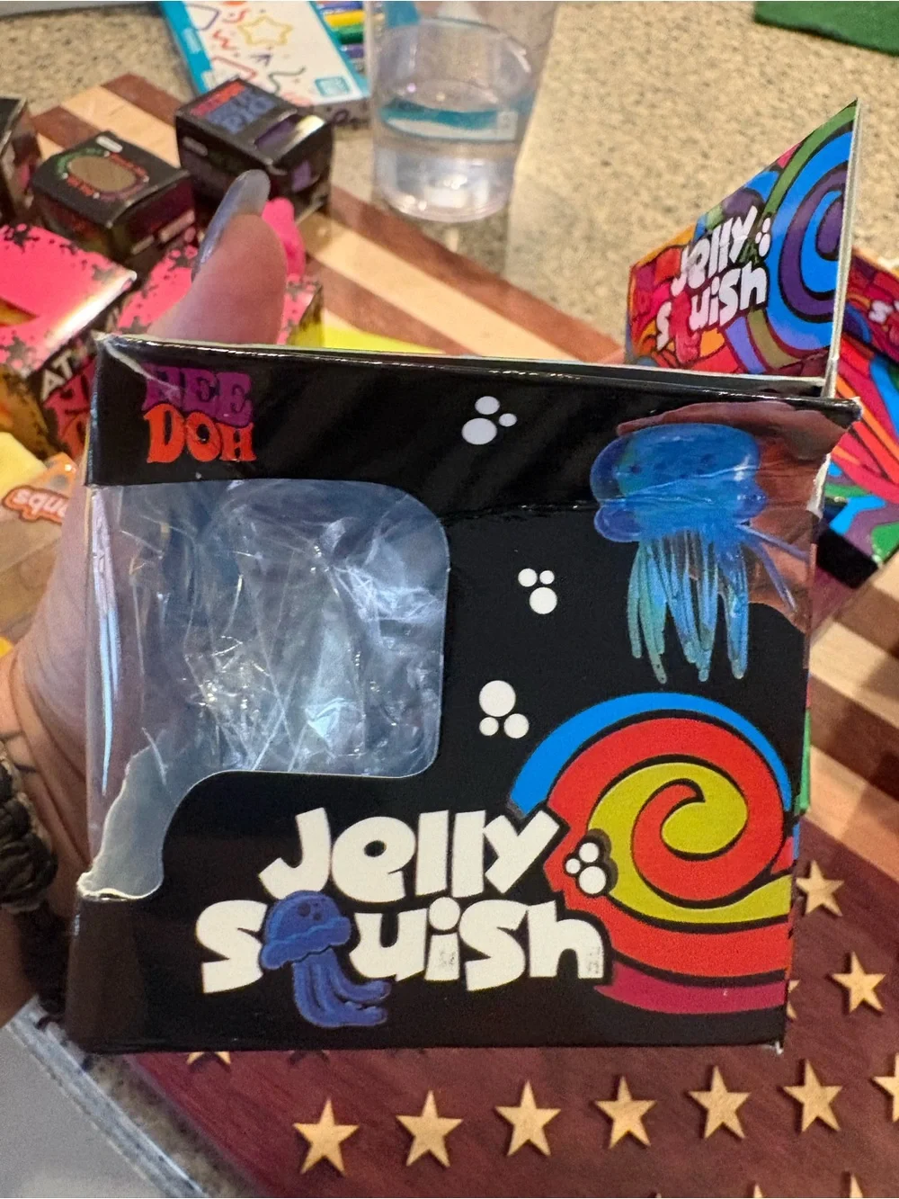 Jelly Squish Super Solid Squish! Toy - Clear/Blue
